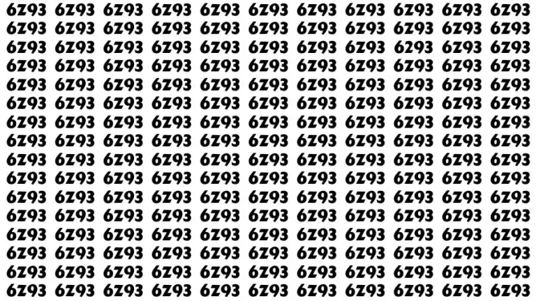 Optical Illusion Visual Test: If you have Sharp Eyes Find the Number 6293 in 16 Secs