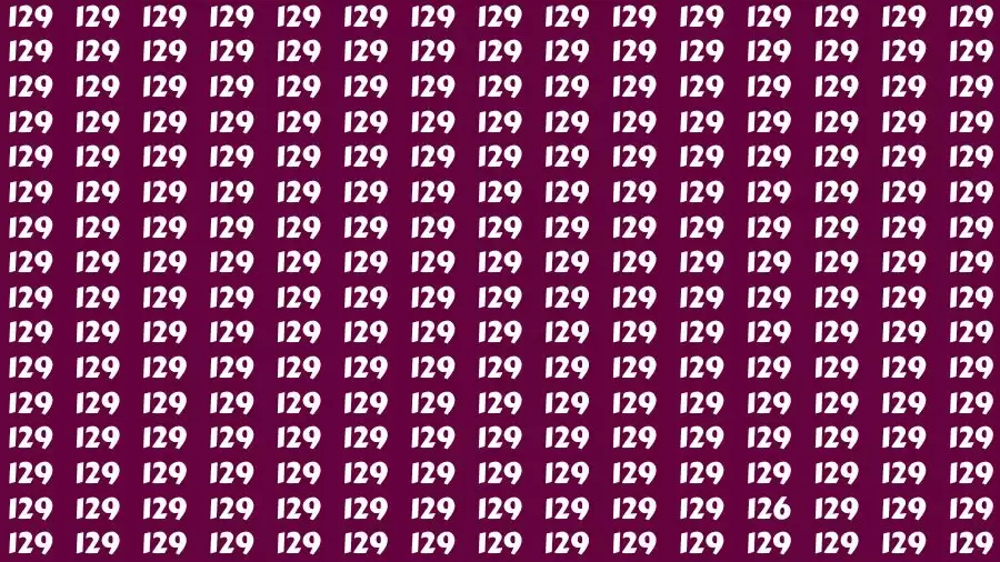 Optical Illusion Brain Challenge: If you have Extra Sharp Eyes Find the Number 126 among 129 in 15 Secs