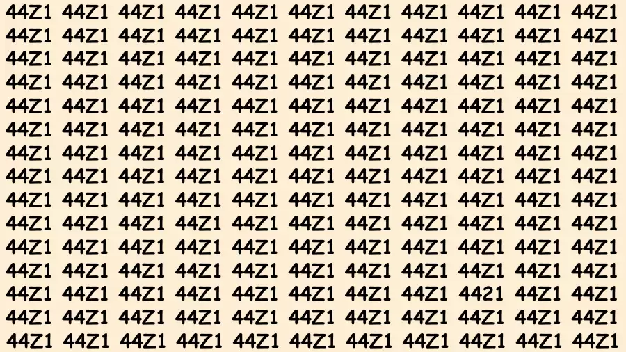 Optical Illusion Visual Test: You Need to Be Eagle Eyed to Spot Hidden Number 4421 in Sea of 44Z1s in 20 Seconds