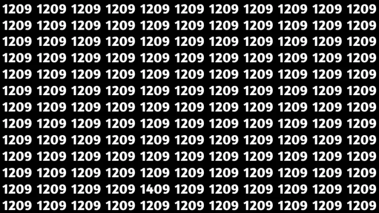 Observation Brain Challenge: If you have Hawk Eyes Find the Number 1409 in 15 Secs