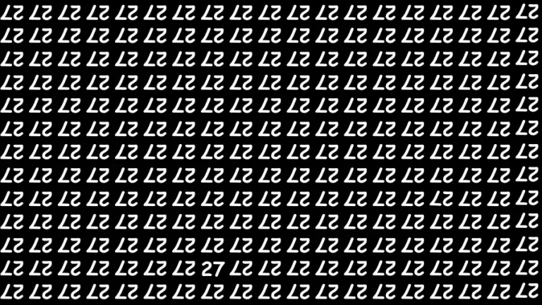 Optical Illusion Brain Challenge: If you have Hawk Eyes Find the Number 27 in 15 Secs
