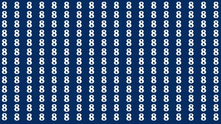 Optical Illusion Visual Test: If you have Sharp Eyes Find the Number 9 among Number 8 in 20 Secs