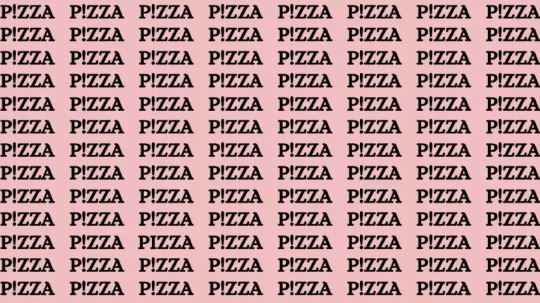 Optical Illusion Brain Challenge: If you have 50/50 Vision Find the Word Pizza in 12 Secs