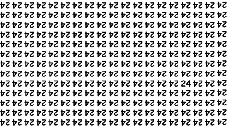 Optical Illusion Brain Challenge: If you have Extra Sharp Eyes Find the Hidden Number 24 in 5 Secs