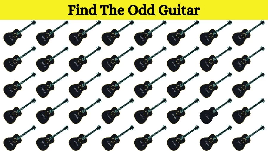 Optical Illusion: If you have Eagle Eyes find the Odd Guitar in 15 Seconds