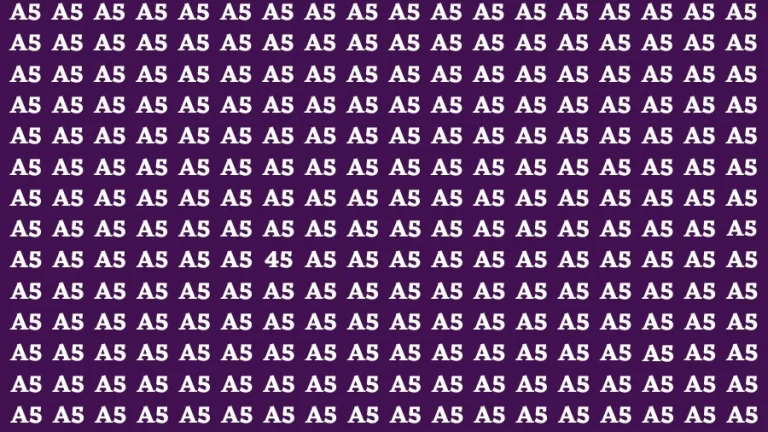 Observation Brain Challenge: If you have Hawk Eyes Find the Number 45 in 15 Secs