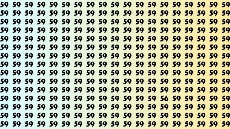 Optical Illusion Visual Test: If you have Sharp Eyes Find the Number 56 in 16 Secs