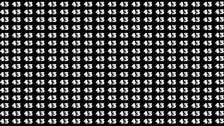 Optical Illusion Eye Test: If you have Eagle Eyes Find the Number 45 in 18 Secs