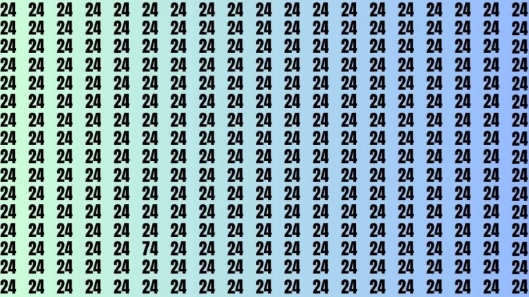 Optical Illusion Eye Test: If you have Hawk Eyes Find the Number 74 in 13 Secs