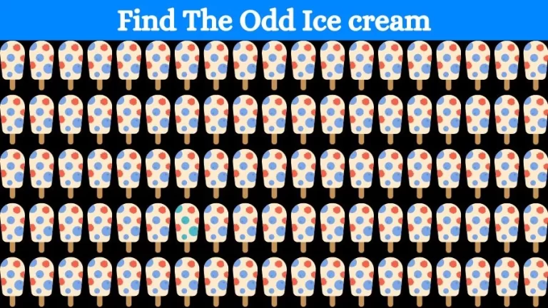 Optical Illusion Eye Test: Try to find the Odd Ice Cream in this Image