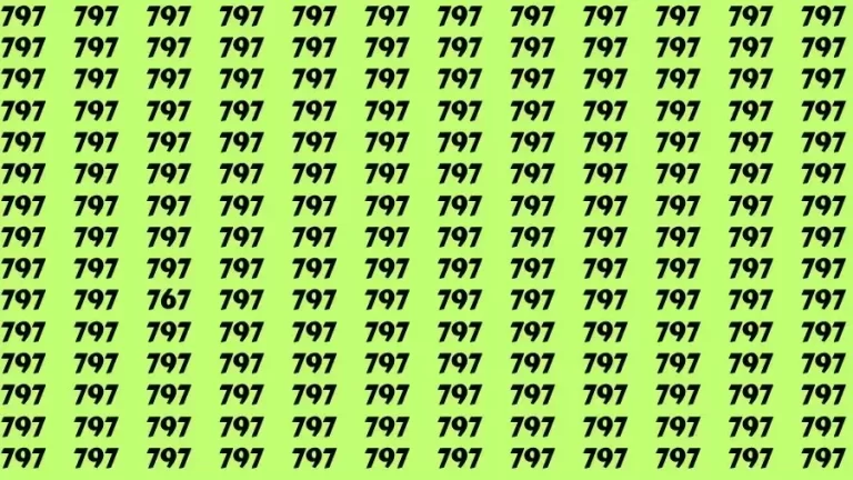 Observation Brain Challenge: If you have Eagle Eyes Find the number 767 in 10 Secs