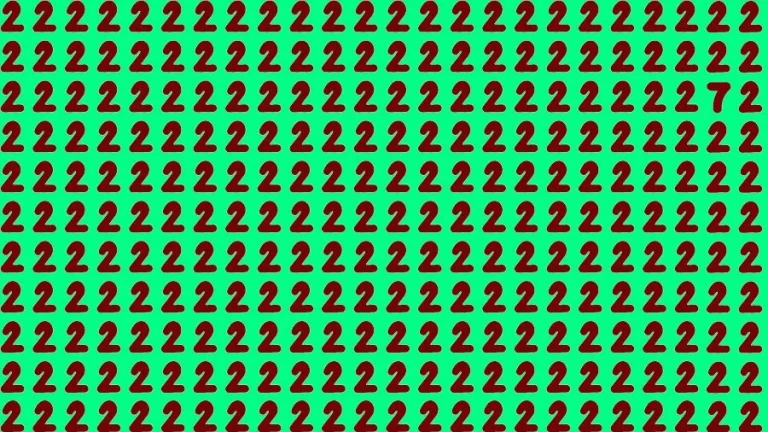 Optical Illusion Brain Challenge: If you have 50/50 Vision Find the Number 7 in 14 Secs