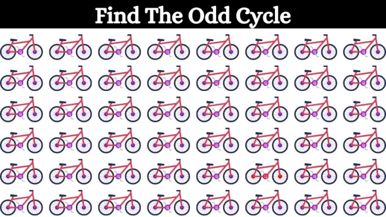 Optical Illusion Visual Test: If you have Eagle Eyes find the Odd Cycle in 18 Seconds