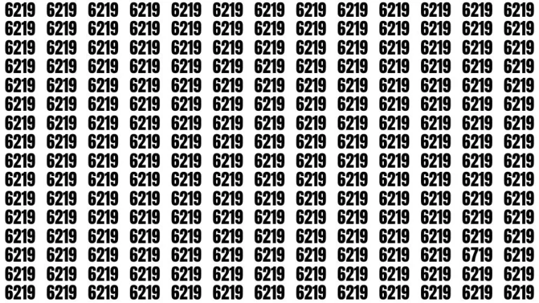 Optical Illusion Visual Test: If you have Sharp Eyes Find the Number 6719 in 16 Secs