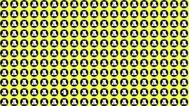 Optical Illusion Visual Test: If you have Sharp Eyes Find the Number 4 in 14 Secs