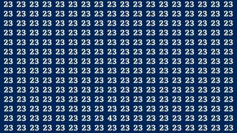 Test Visual Acuity: If you have Sharp Eyes Find the number 43 among 23 in 12 Secs