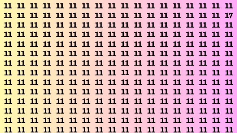 Observation Find it Out: If you have Sharp Eyes Find the number 17 in 20 Secs