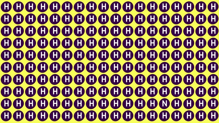 Observation Find it Out: If you have Eagle Eyes Find the Letter N among H in 12 Secs