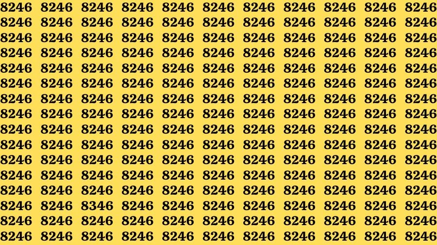Observation Find it Out: If you have Eagle Eyes Find the number 8346 among 8246 in 15 Secs