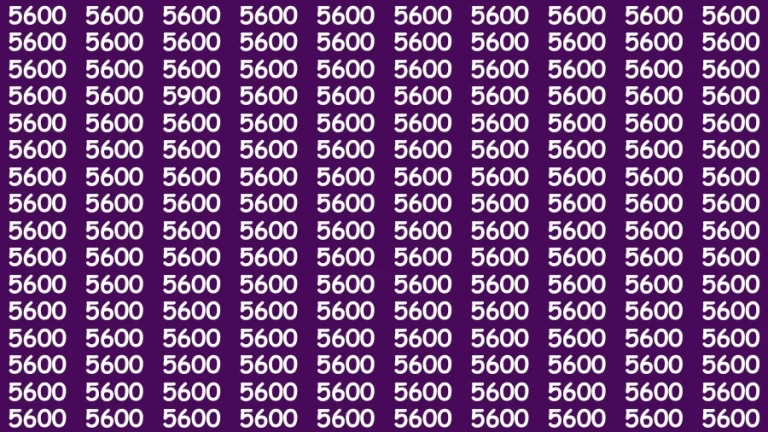 Observation Brain Challenge: If you have Hawk Eyes Find the Number 5900 in 15 Secs