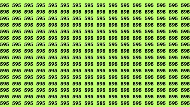 Visual Test: If you have Eagle Eyes Find the number 585 in 12 Secs