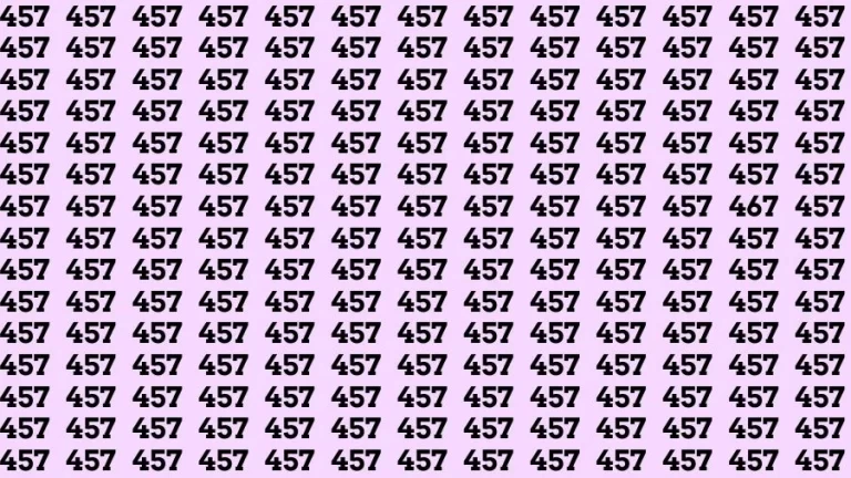 Optical Illusion Visual Test: If you have Sharp Eyes Find the Number 467 in 18 Secs