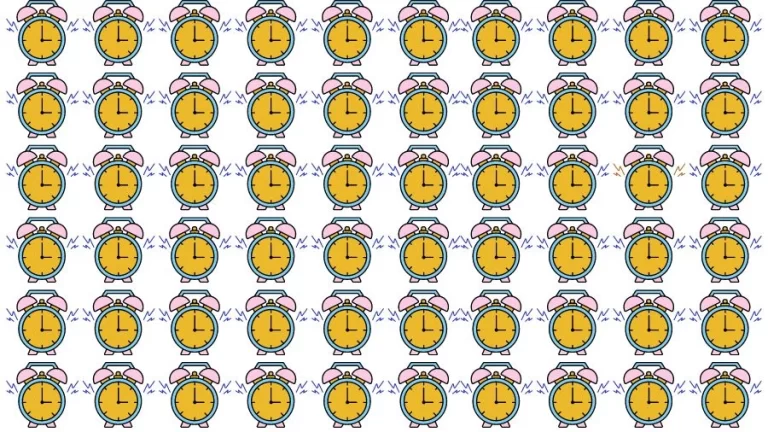 Optical Illusion Visual Test: If you have Eagle Eyes find the Odd clock in 18 Seconds