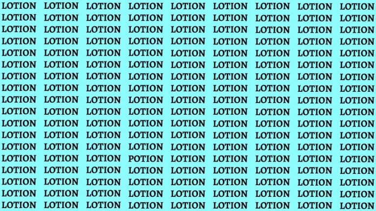 Optical Illusion Brain Challenge: If you have Sharp Eyes Find the Word Potion in 18 Secs