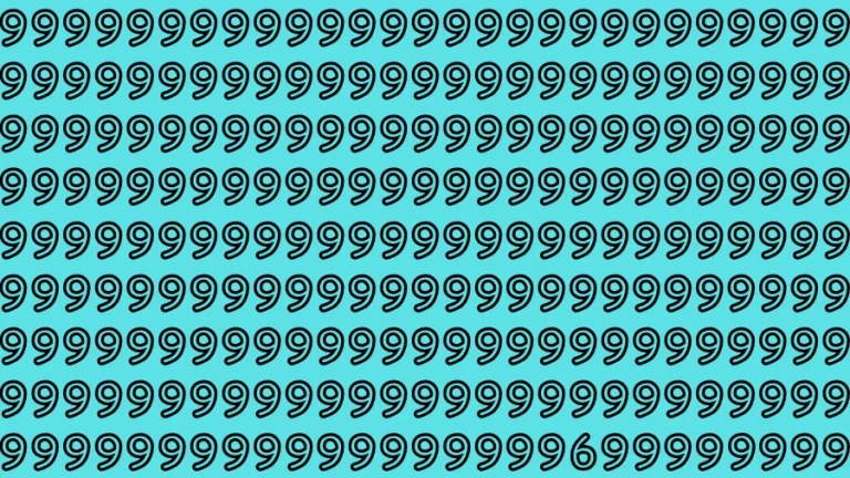 Visual Test: If you have Eagle Eyes Find the number 9 among 6 in 12 Secs