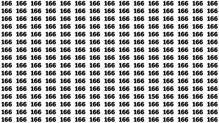 Optical Illusion Visual Test: If you have Sharp Eyes Find the Number 156 in 16 Secs