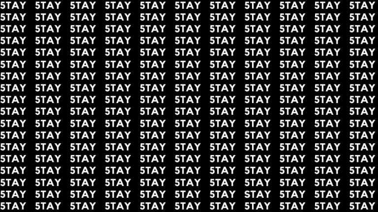 Observation Find it Out: If you have Eagle Eyes Find the Word Stay in 12 Secs