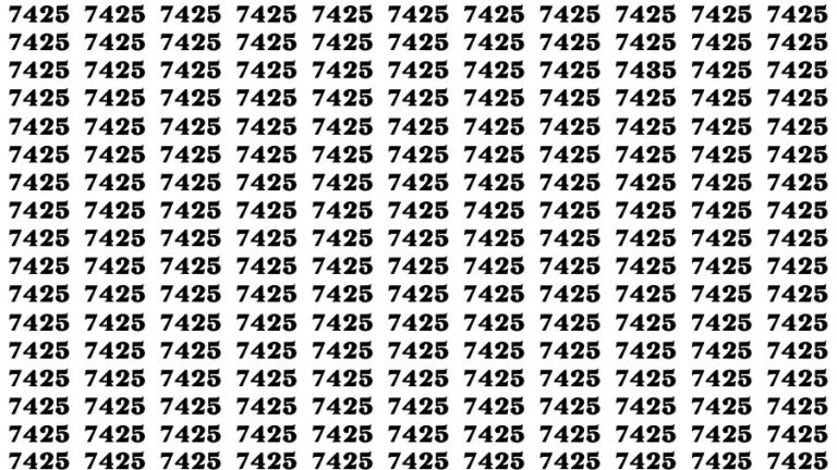 Optical Illusion Brain Challenge: If you have Hawk Eyes Find the Number 7435 among 7425 in 12 Secs