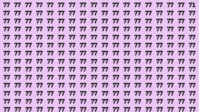 Observation Find it Out: If you have Sharp Eyes Find the number 71 among 77 in 20 Secs