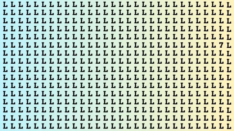 Optical Illusion Eye Test: If you have Hawk Eyes Find the Number 7 in 13 Secs