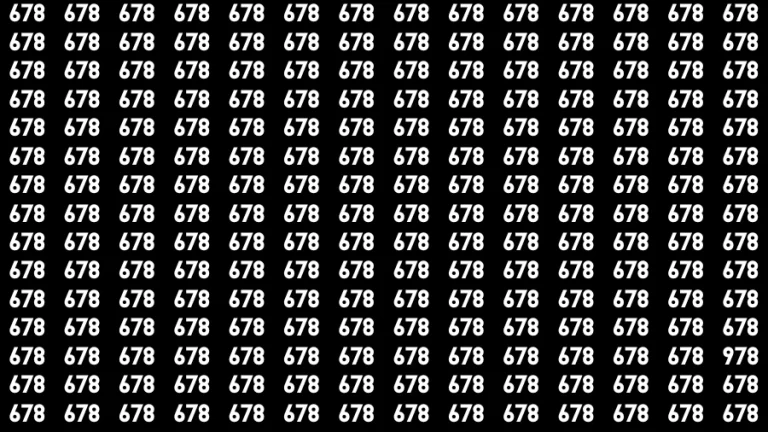 Observation Brain Challenge: If you have Eagle Eyes Find the Number 978 in 15 Secs