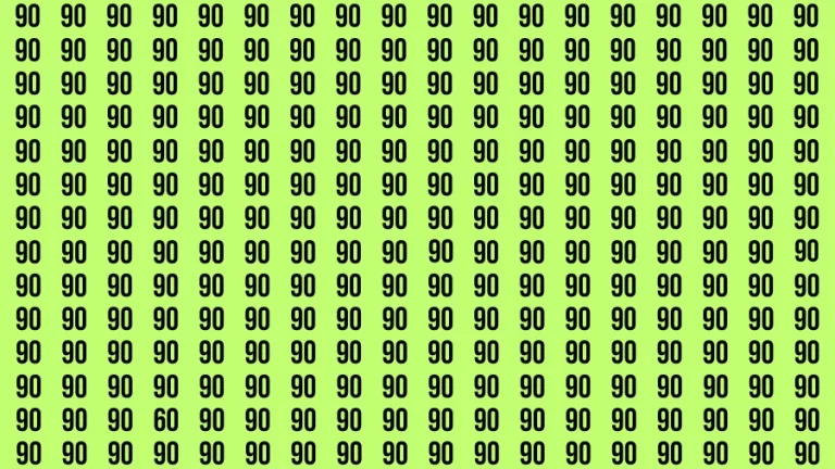 Visual Test: If you have Sharp Eyes Find the number 60 in 10 Secs