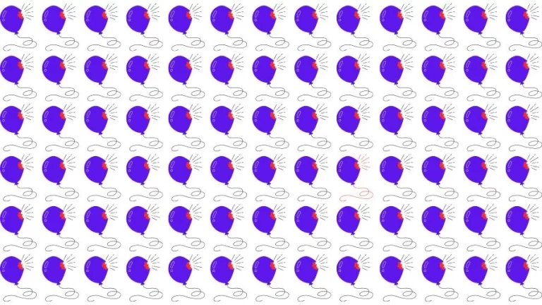 Optical Illusion Brain Challenge: If you have Eagle Eyes find the Odd Balloon in 15 Seconds