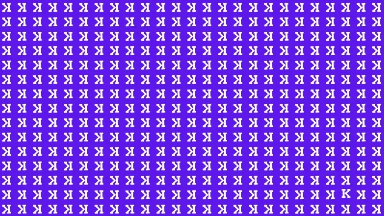 Optical Illusion Eye Test: If you have Eagle Eyes Find the Letter K in 19 Secs