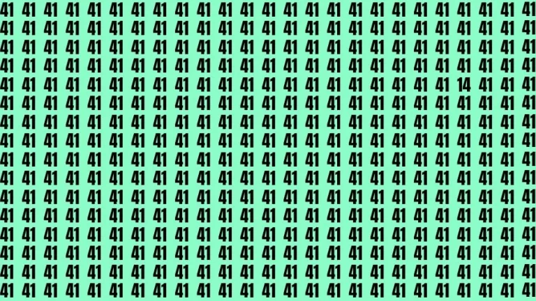 Test Visual Acuity: If you have Eagle Eyes Find the Number 14 among 41 in 15 Secs