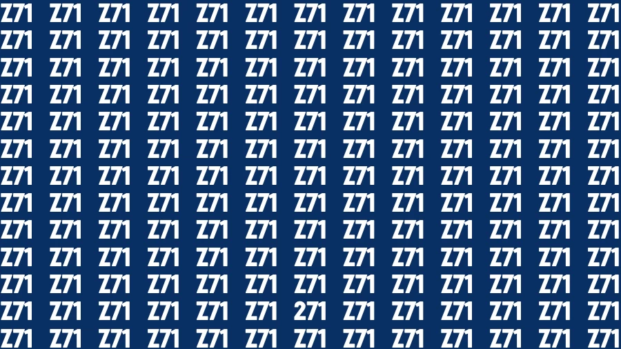 Test Visual Acuity: If you have Hawk Eyes Find the Number 271 in 15 Secs