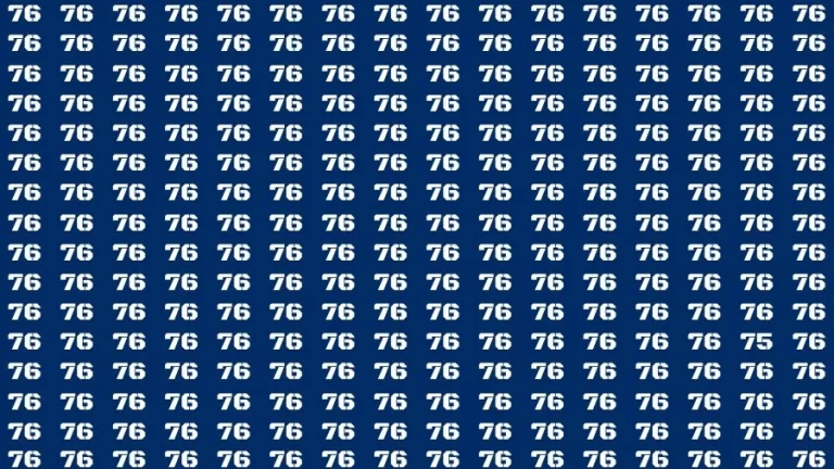 Optical Illusion Brain Challenge: If you have Hawk Eyes Find the Number 75 among 76 in 12 Secs