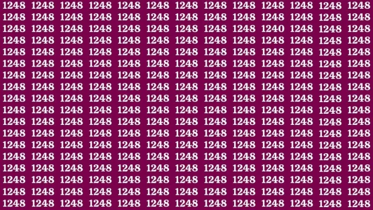 Observation Find it Out: If you have Eagle Eyes Find the number 1240 among 1248 in 15 Secs