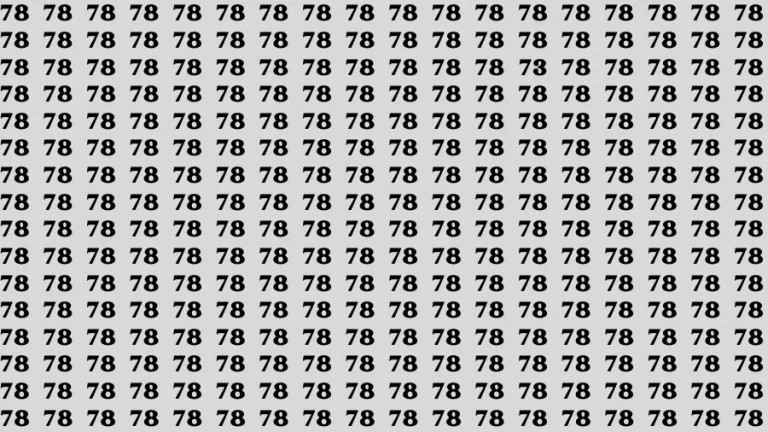 Observation Find it Out: If you have 50/50 Vision Find the Number 73 among 78 in 15 Secs