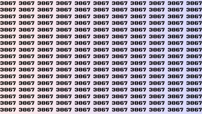 Visual Test: If you have Sharp Eyes Find the Number 3897 in 20 Secs