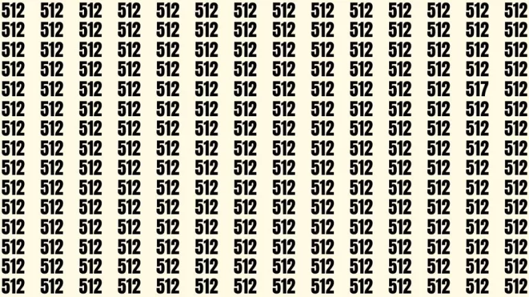 Optical Illusion Eye Test: If you have Eagle Eyes Find the Number 517 in 18 Secs