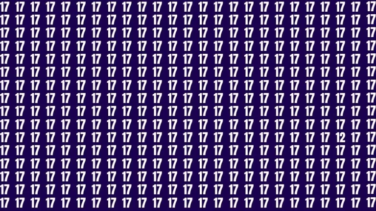 Optical Illusion Brain Challenge: If you have Sharp Eyes Find the Number 12 among 17 in 15 Secs