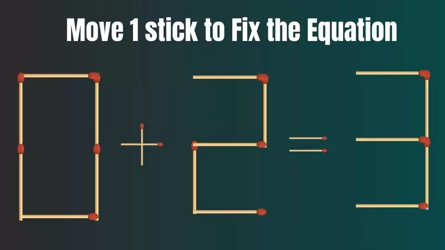 Brain Teaser IQ Test: 0+2=3 Matchstick Puzzle Only Genius Mind Can Solve