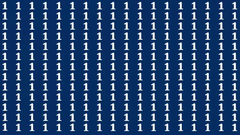 Brain Teasers for Geniuses: Find the Number 5 among 1s in 20 Seconds