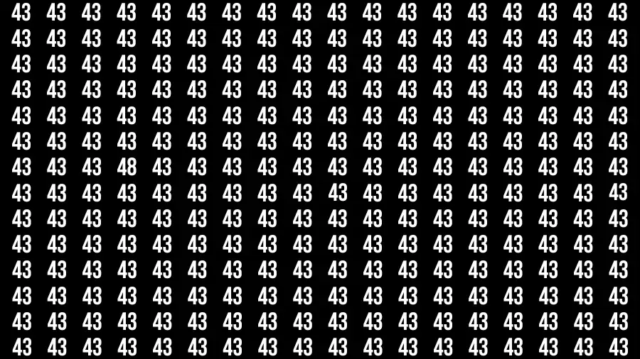 Can you Pick the Number 48 in this Brain Teaser