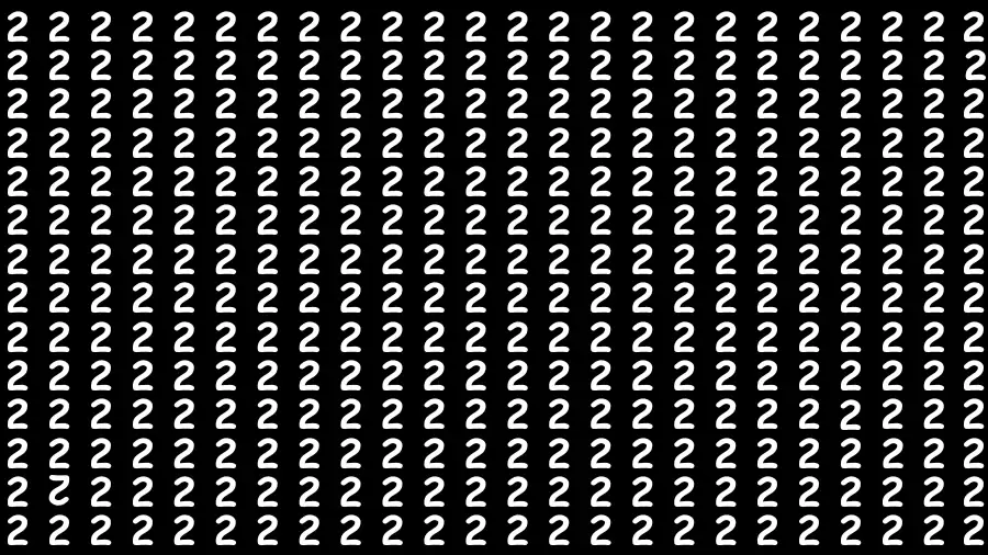 Mind-bending Brain Teaser Challenge You to Find the Inverted 2 in 10 Secs